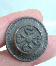 Pomello antico XVII sec ottone cassetto comò cucina credenza maniglie bagno