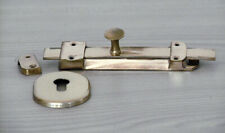 CATENACCIO ORIZZONTALE OTTONE LUCIDO CM 15 E PLACCA SERRATURA PORTA