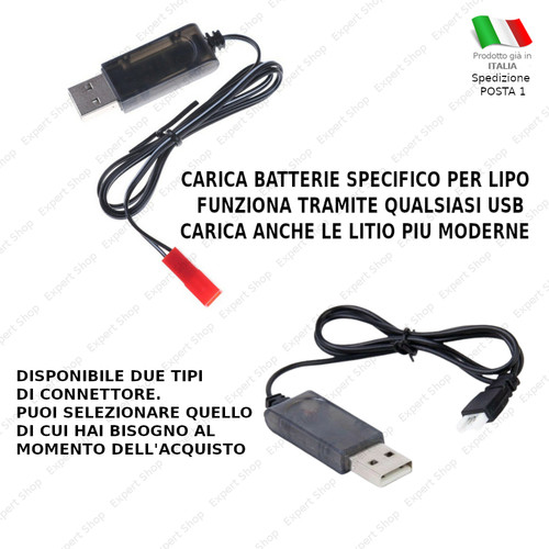 Carica batteria usb lipo - carica, e