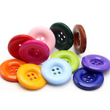 10Pcs 4 Hole Resin Round