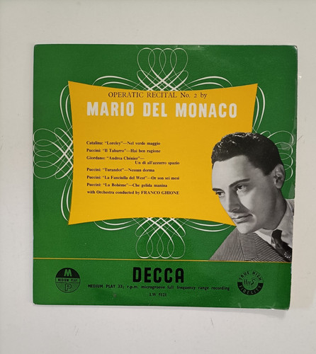 Mario del monaco operatic - monaco,