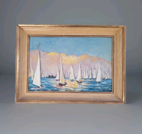 Pittura antica olio - olio, paesaggio