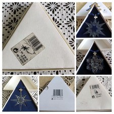 Ornamenti Stelle Edizione Annuale Swarovski 1995, 1996, 1997 Perfetto 