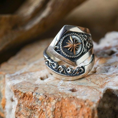 Anello stella unisex placcato - anello,