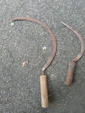 2 ANTICHE FALCI FALCETTI FERRO BATTUTO da collezione  VINTAGE ANTICO