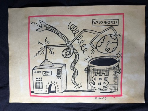 Keith haring disegno quadro - haring,
