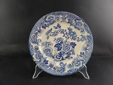 ANTICO 1946 RARO PIATTO CERAMICA RICHARD MILANO DECORO JAPON BIANCO BLU DIFETTO