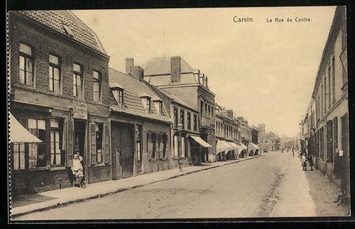 Cpa carvin rue centre - cpa,
