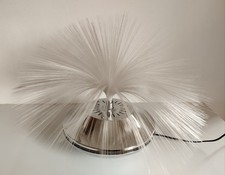 ampada fibra ottica in metallo cromata anni '70