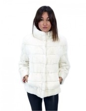 White Horizontal Mink Fur