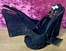 Sandali con zeppa neri replay - sandali,