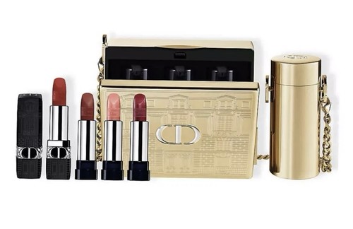 Dior rouge gold minaudiere - gold,