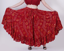 Maxi gonna lunga casual a pois