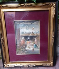 ANTICO QUADRO AD OLIO Mario Fattori  GENERE INTERNO CASALE 900