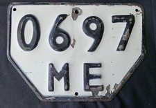 Tractor License Plate Soviet