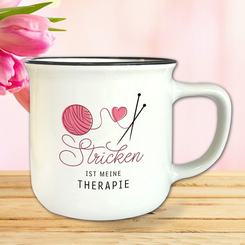 Tazza vintage con scritta la - con, "la
