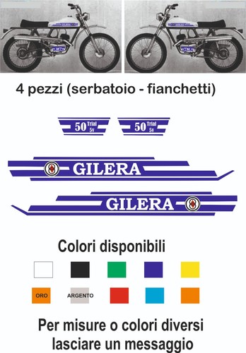 Adesivi gilera trial rs - adesivi,
