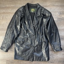 Giacca blazer vintage Avanti uomo pelle classica retrò anni 80 grunge nero taglia M