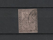 Parma 1852 Giglio Borbonico 15c. rosa usato piccolo assottigliamento