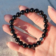 Bracciale elastico in onice