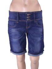 72d Oviesse Ovs Bermuda Jeans Donna Blu Denim Scuro It 44 Eu 40 W 30 L Large