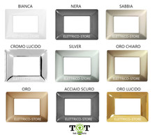 PLACCA MATIX PLACCHETTA INTERRUTTORI COMPATIBILE BTICINO 3M 4M 6M MODULI POSTI V