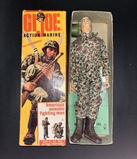 Original 1964 GI Joe Action Marine 7700 By Hasbro Box Manual Action Figure Toy
