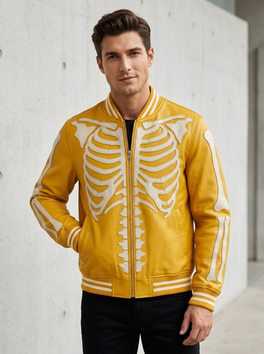 Giacca bomber uomo giallo