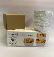 Libbey Just Tasting Set of 12 Ceramic 3" x 3" Square Bowls Open Box NEW