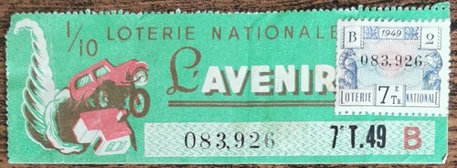 Billet loterie nationale - billet, de
