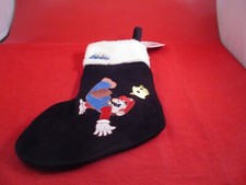 Calza nera natalizia Super Mario Galaxy Nintendo Wii Gamestop *NUOVA*