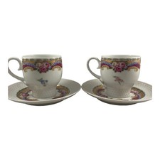 2 tazze da tè e piattini