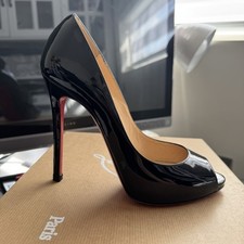 Christian Louboutin Peep Toe Nero Tacchi 39 