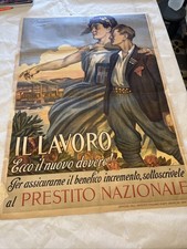 manifesto  fascista litografia