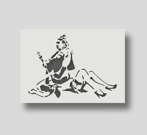 Stencil banksy queen vic - vic,