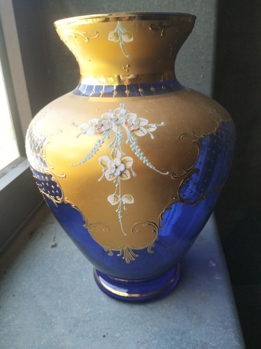 Vaso antico raro murano blù - vaso,