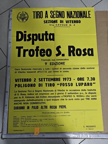 Manifesto viterbo trofeo - viterbo, santa