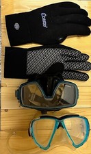 Maschera Technisub Ventura + Maschera Cressi + Guanti Cressi mm5 Taglia L