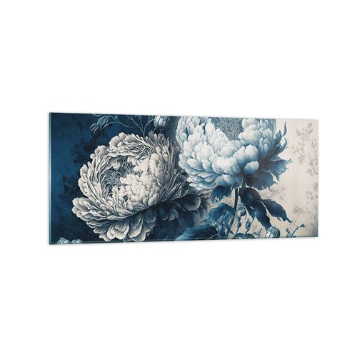 Quadro vetro 120x50cm fiori - su,