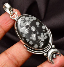 Ciondolo ossidiana fiocco di
