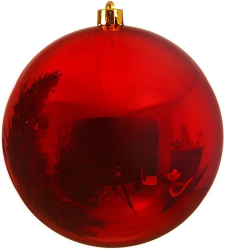 Palla natale rossa lucida - rossa,