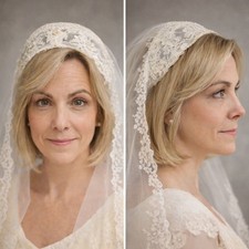 Velo da sposa cattedrale pizzo