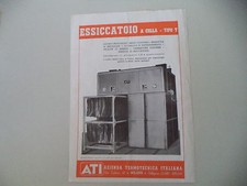 advertising Pubblicità 1948 ESSICCATOIO ATI AZIENDA TERMOTECNICA ITALIANA MILANO