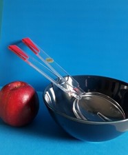 "GUZZINI" Posate per insalata, 2 pz., materiale resina trasparente e rosso.