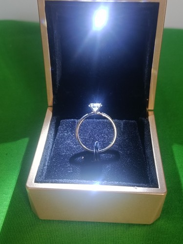 Solitario oro bianco - oro, 14