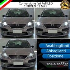 CONVERSIONE FARI FULL LED PER CITROEN C3 MK1 LED BIANCO CANBUS H7 12000lm