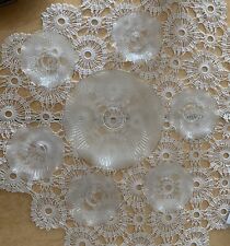 Set Piatti n.6 piatti + n.1 da portata Vetro Trasparente Martellato Oro VINTAGE