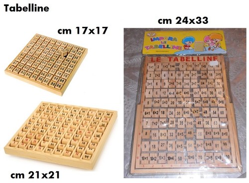 Tabelline legno cubetti - tabelline,