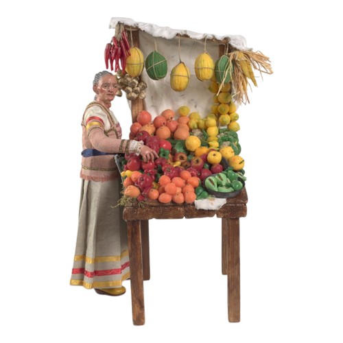 Banco della frutta per - , presepe