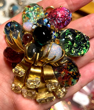 SPILLA SORREL ORIGINAL ,GRANDE CON MERAVIGLIOSI CRISTALLI ,PEZZO UNICO